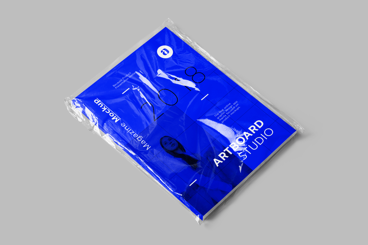 Including multiple different angles and views with clean empty space to . Free Magazine Cover Mockup Scene