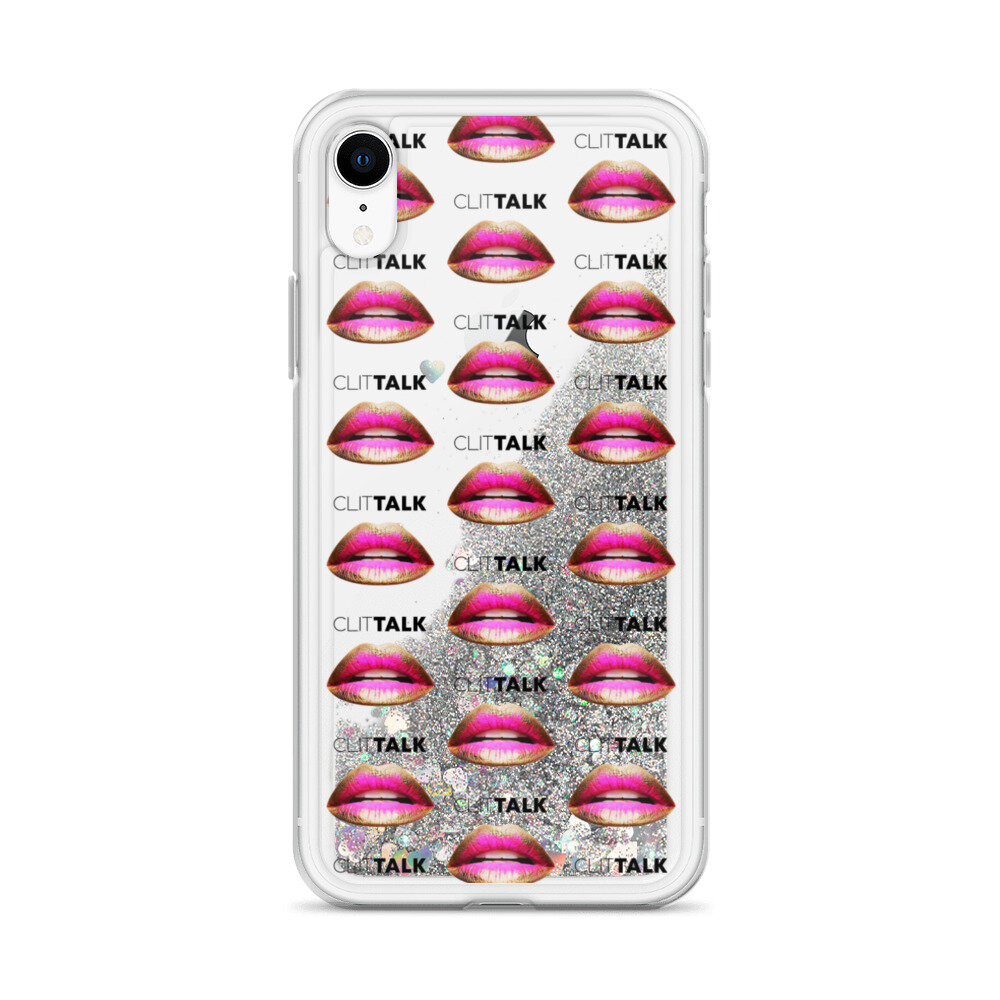 Mais de 266 produtos exclusivos. Liquid Glitter Clit Talk Logo Phone Case Clit Talk