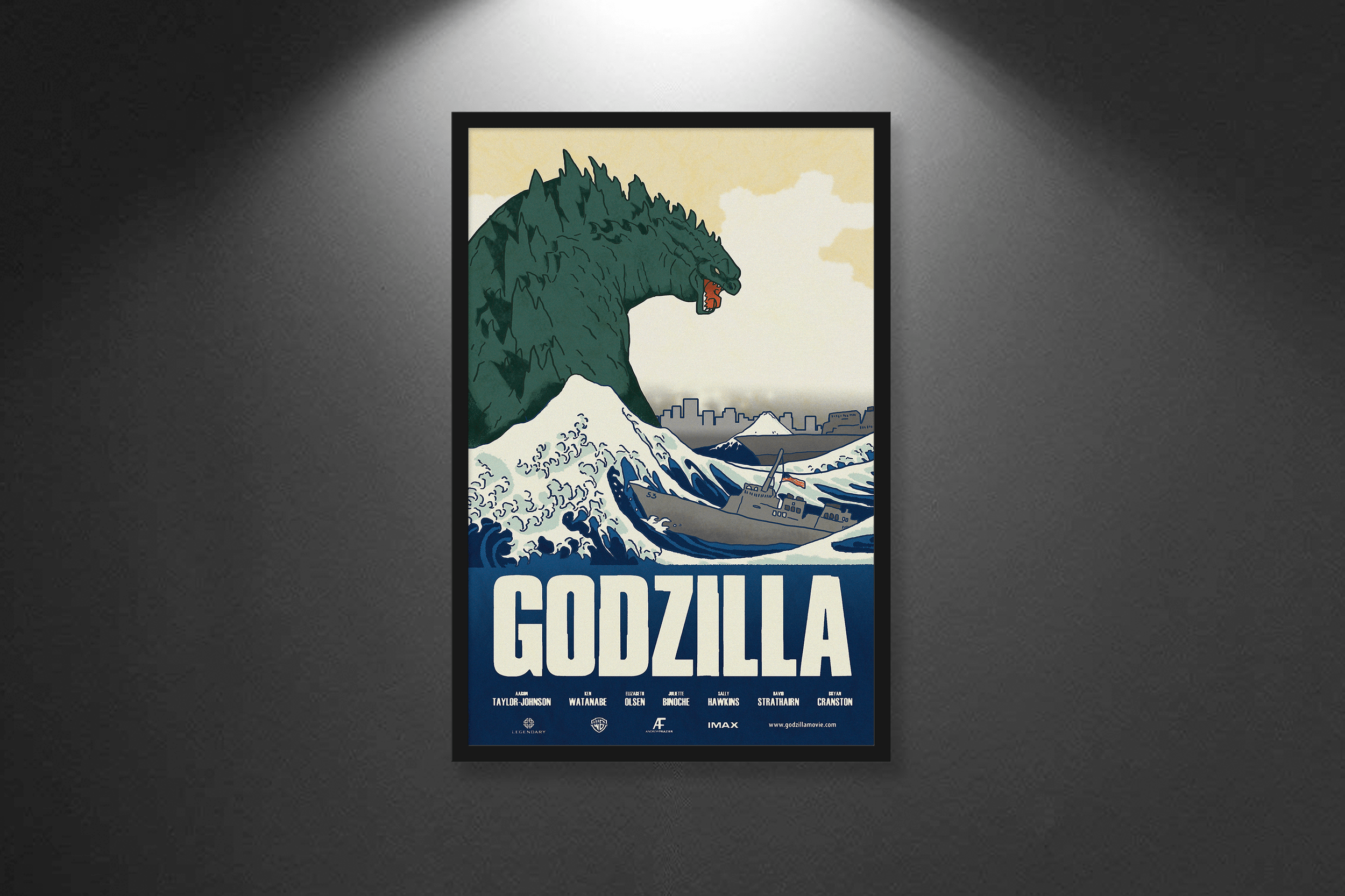 And simply add own image by dropping it or uploading it above the book mockups. Godzilla Poster Andrew Frazier