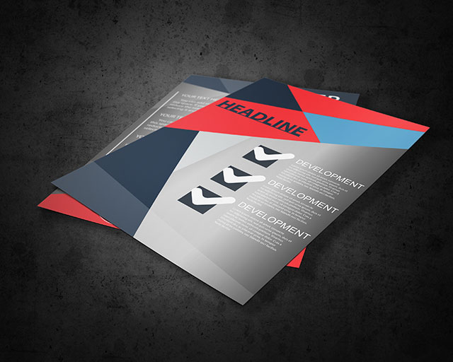 Designed on photoshop using smart layer object. Flyer Mockup Psd Template For Photoshop Free Download