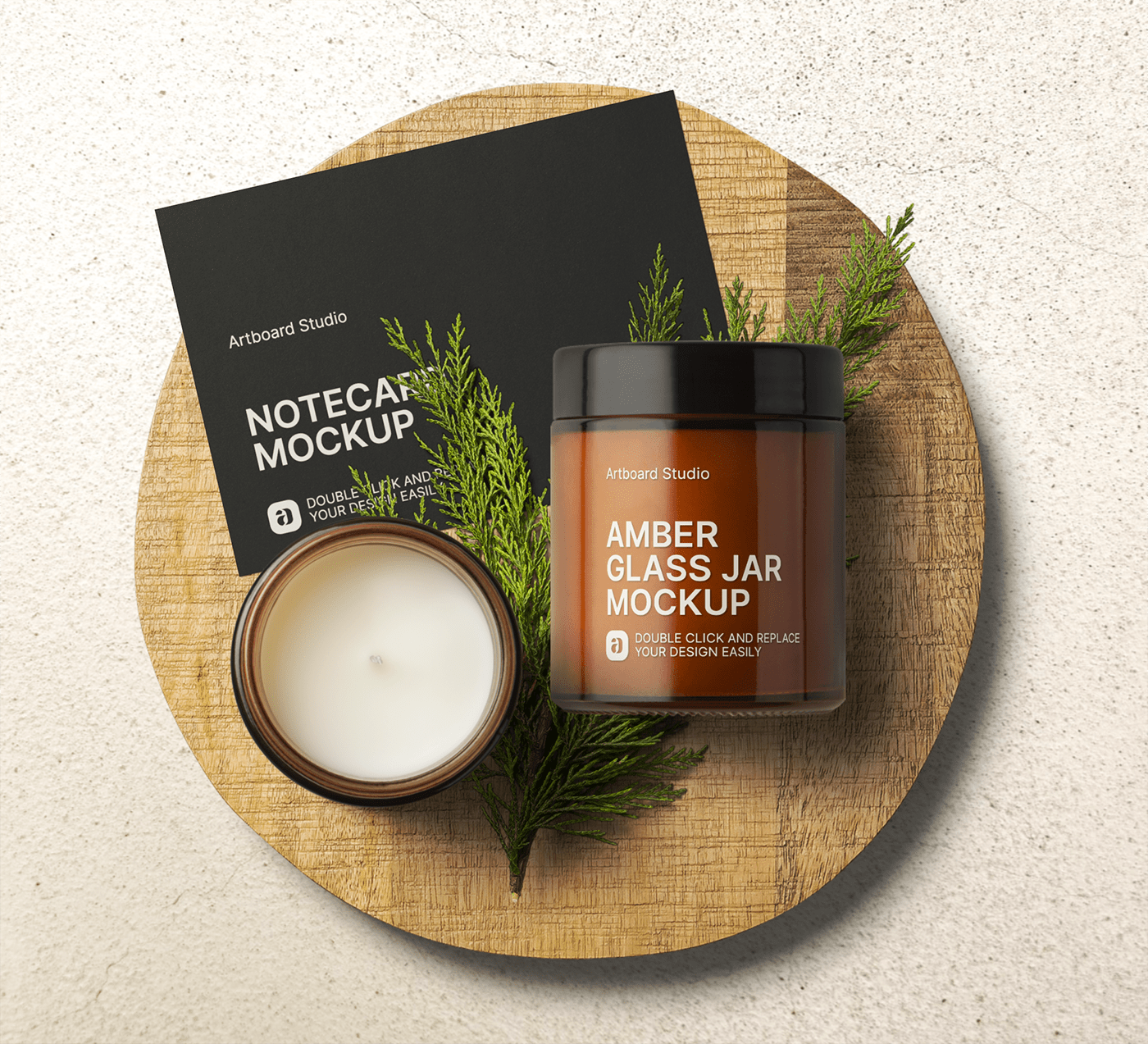 Shopping we only recommend products we love and that we think you will, too. Amber Glass Jar With Notecard Mockup Scene