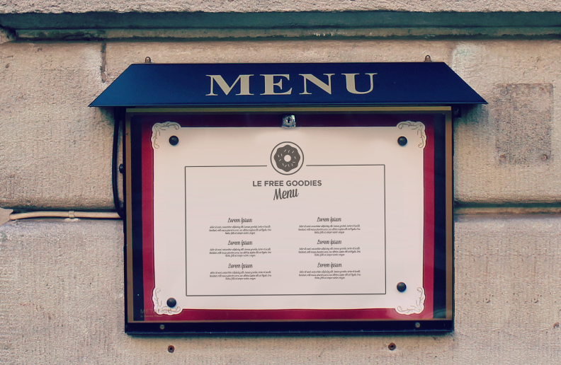 Website mockup free fabulous female working on laptop mockup design. Free Restaurant Menu Psd Mockup