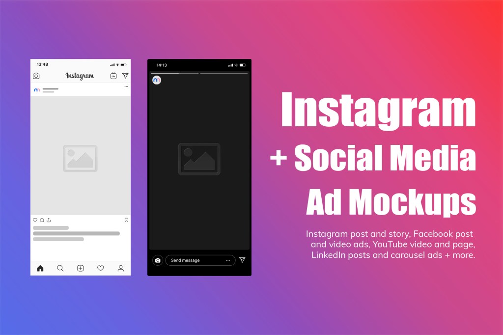 14+ Download Instagram Feed Mockup Template Psd