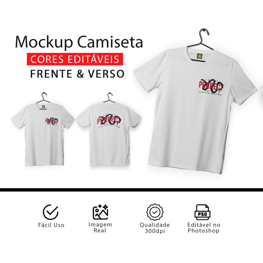 26+ Download Mockup Camiseta Branca Frente E Verso Psd