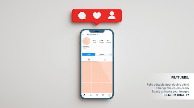 34+ Download Instagram Profile Mockup&nbsp;Psd